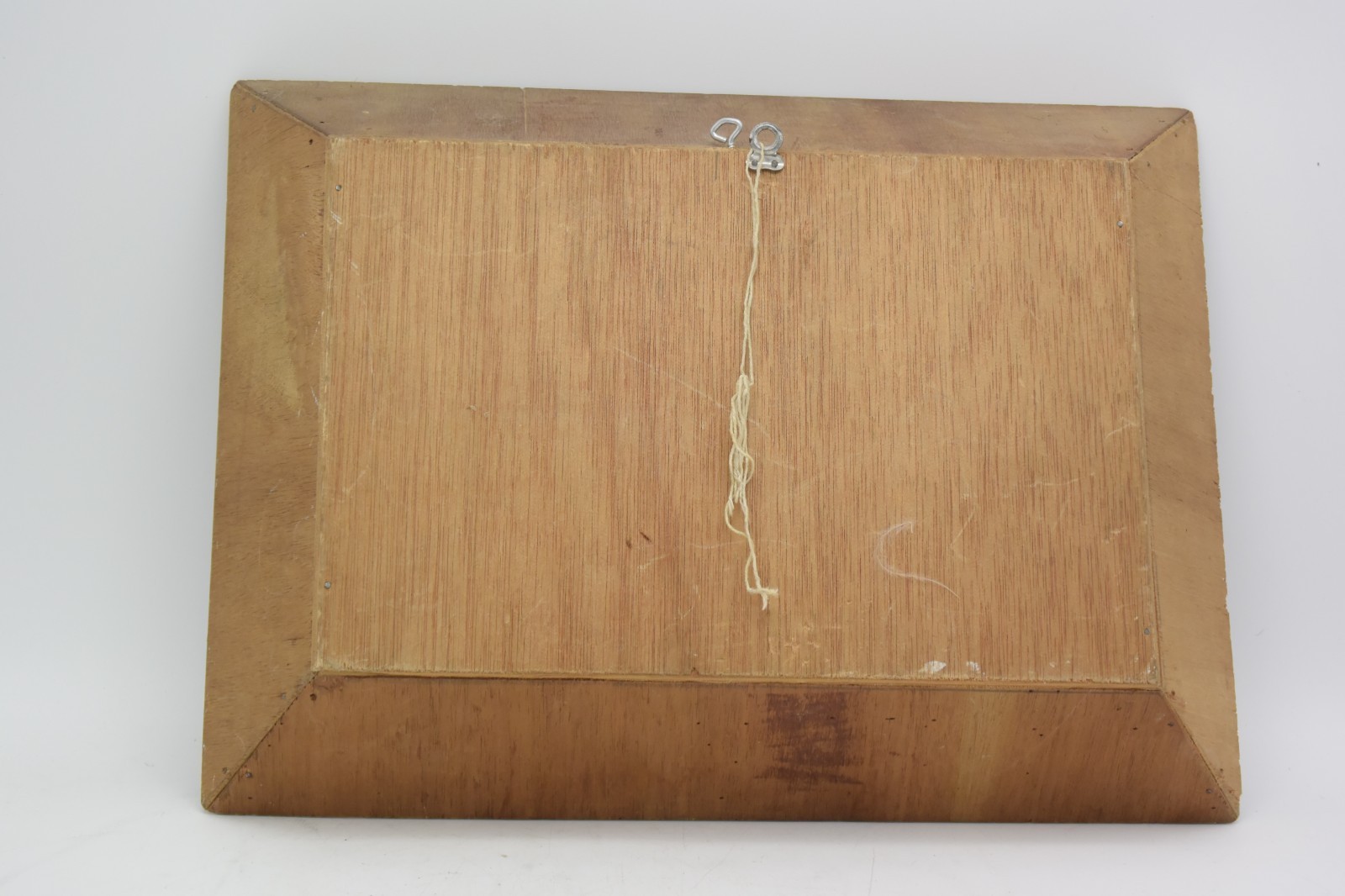 Hand Carved Wooden Room Box Diorama Shadowbox Vintage 3D Hanging Wall Decor Art