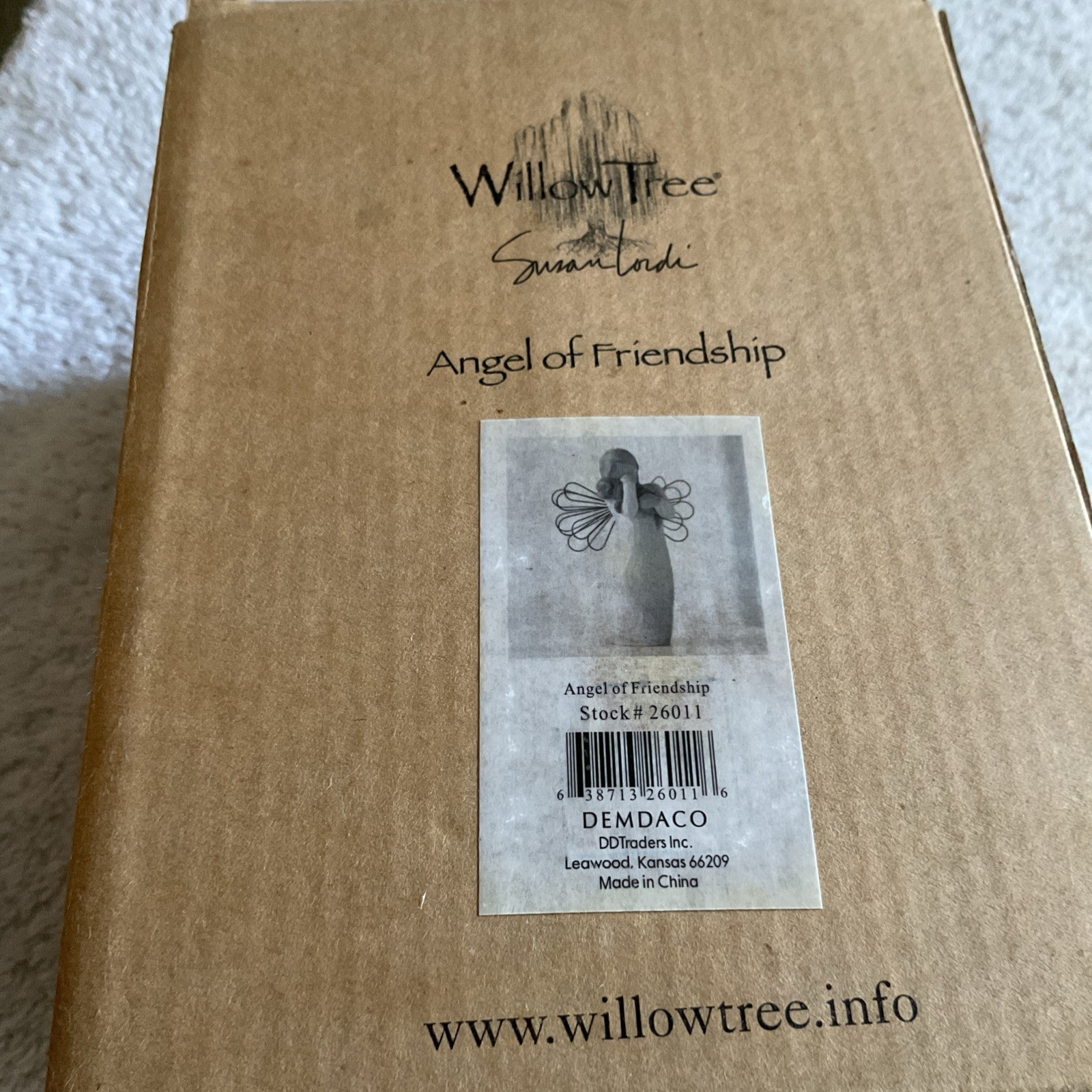 Willow Tree Angel of Friendship Figurine Susan Lordi 1999 Signed Hand Painted