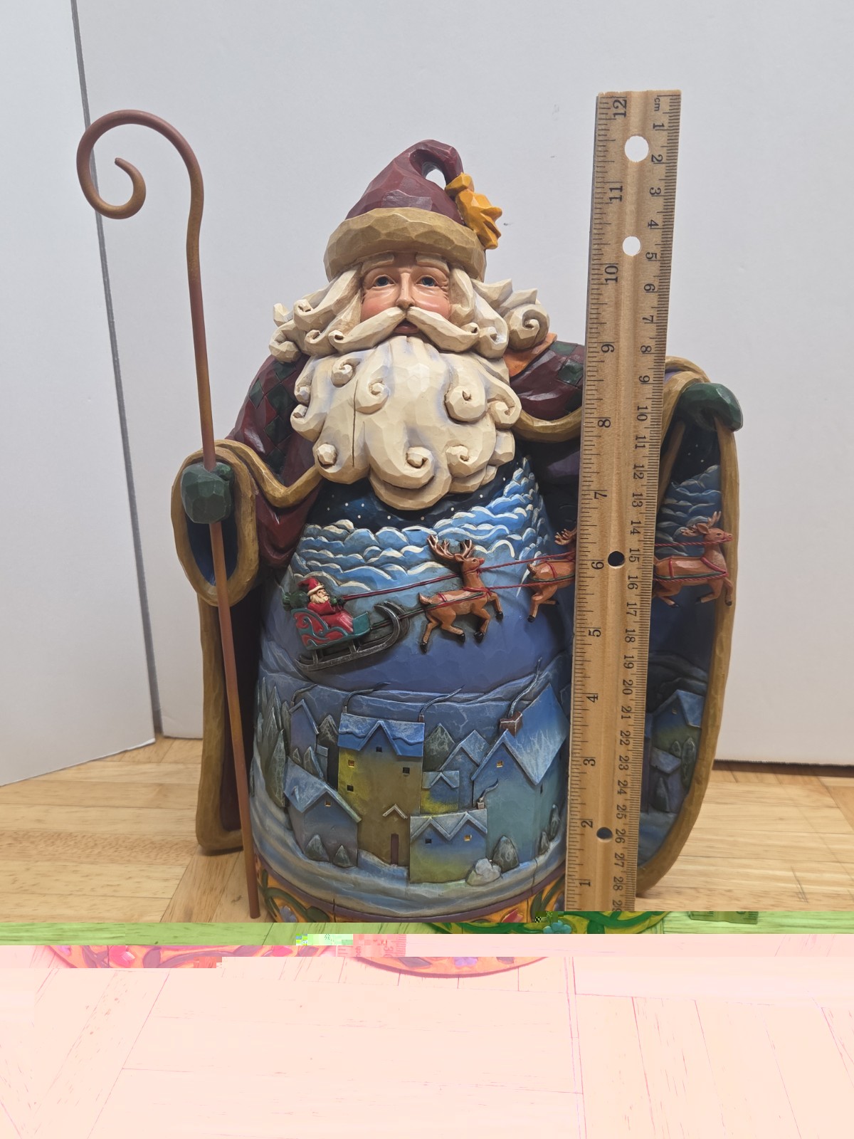 Jim Shore 2007 Fly Away Tiny Sleigh Santa Claus Figurine 11.5″ Heartwood Creek