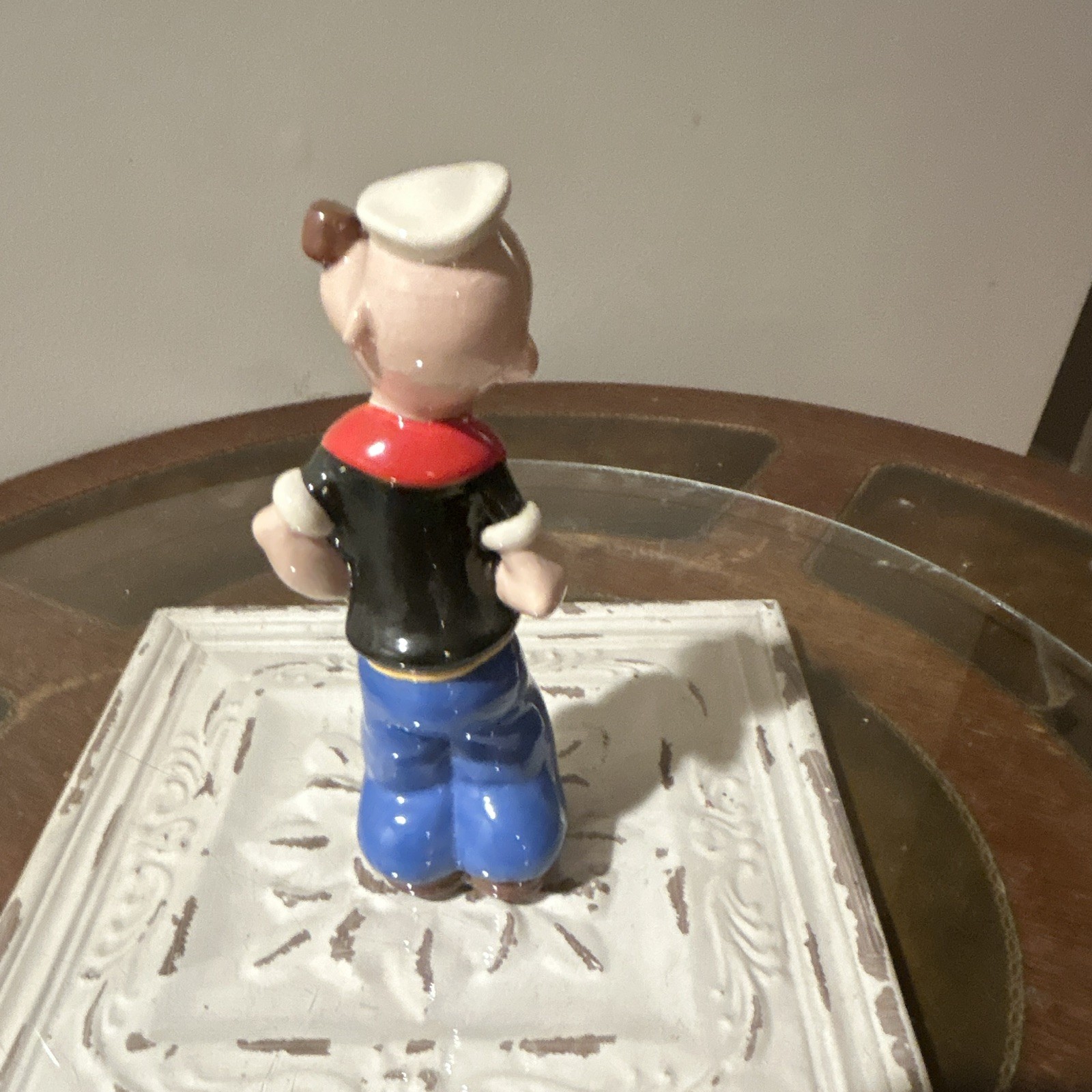 Popeye Ceramic Figurine Multicolor Cartoon Character Glossy Solid Unboxed
