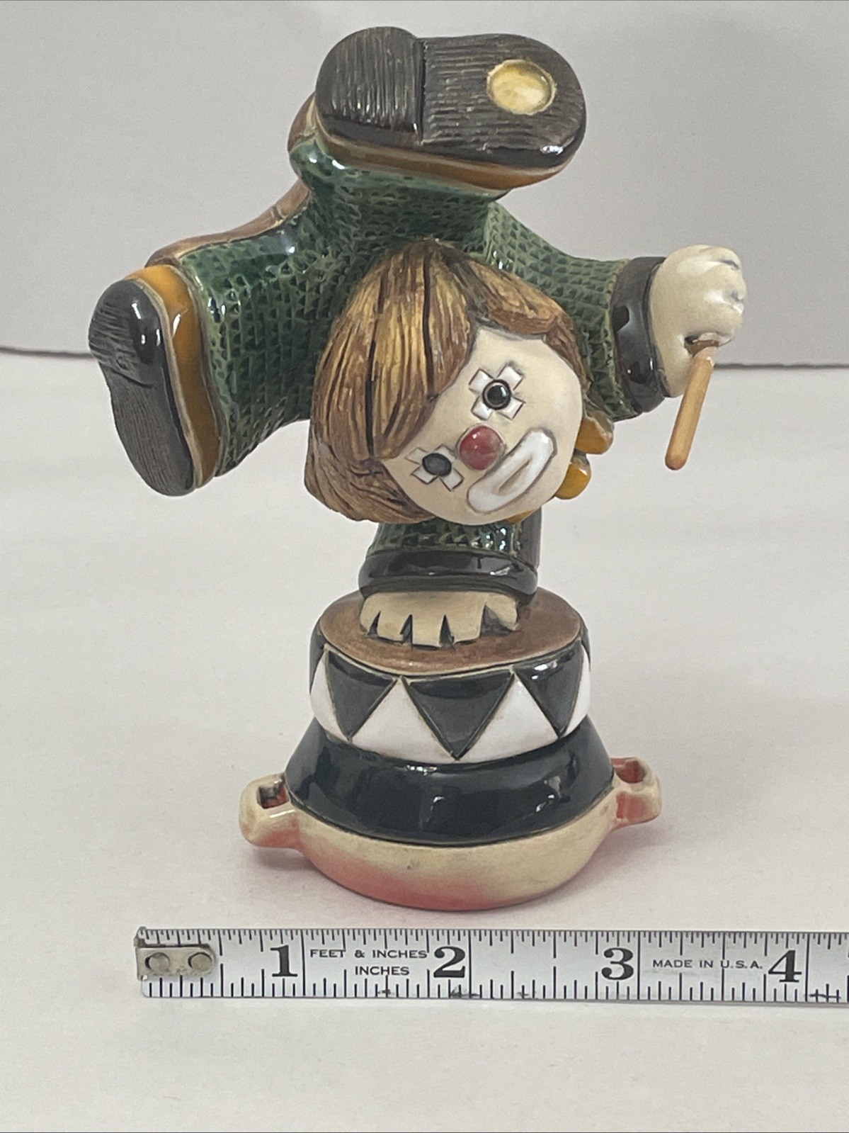 Artesania Rinconada Clown Acrobat Figurine 6” Tall