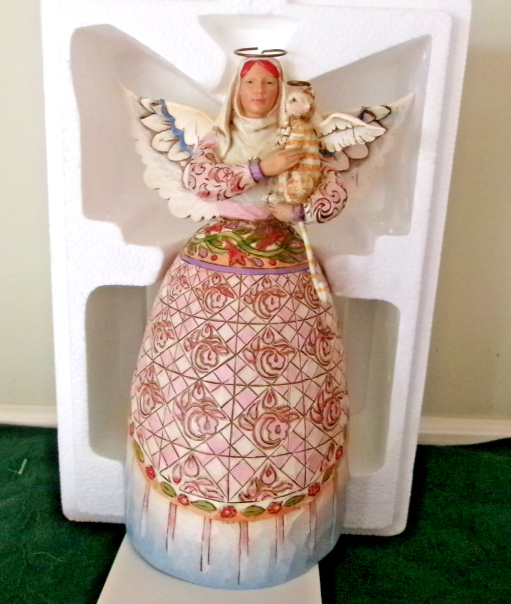vintage 2006 Jim Shore MIB “Eternal Companions” Angel w cat figurine
