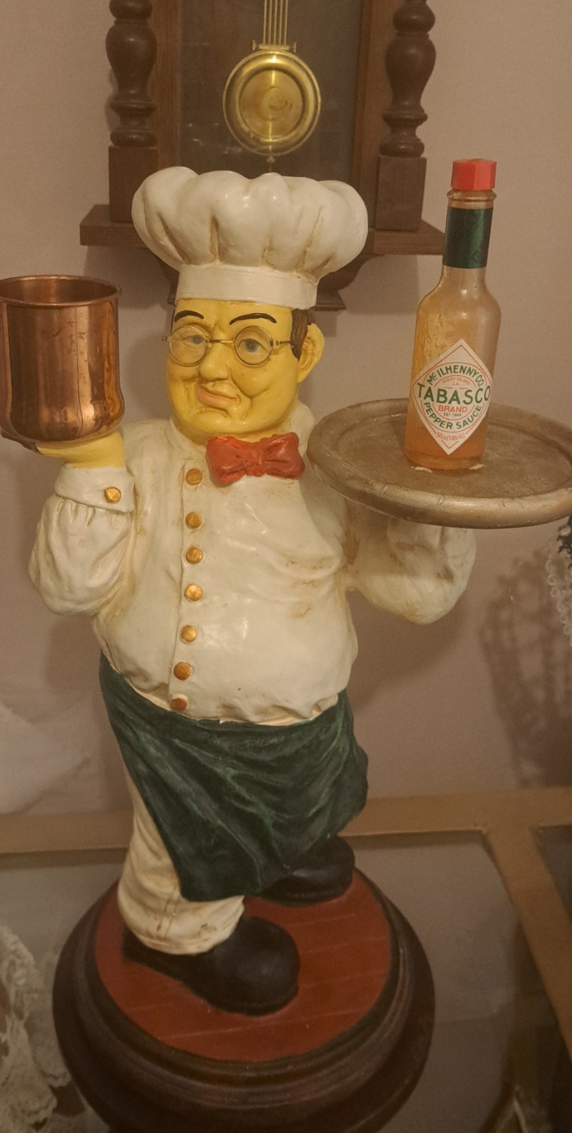 VTG Jolly Italian Chef/ Statue 25″ Tall Welcome To Your Bristol Or Restaurant