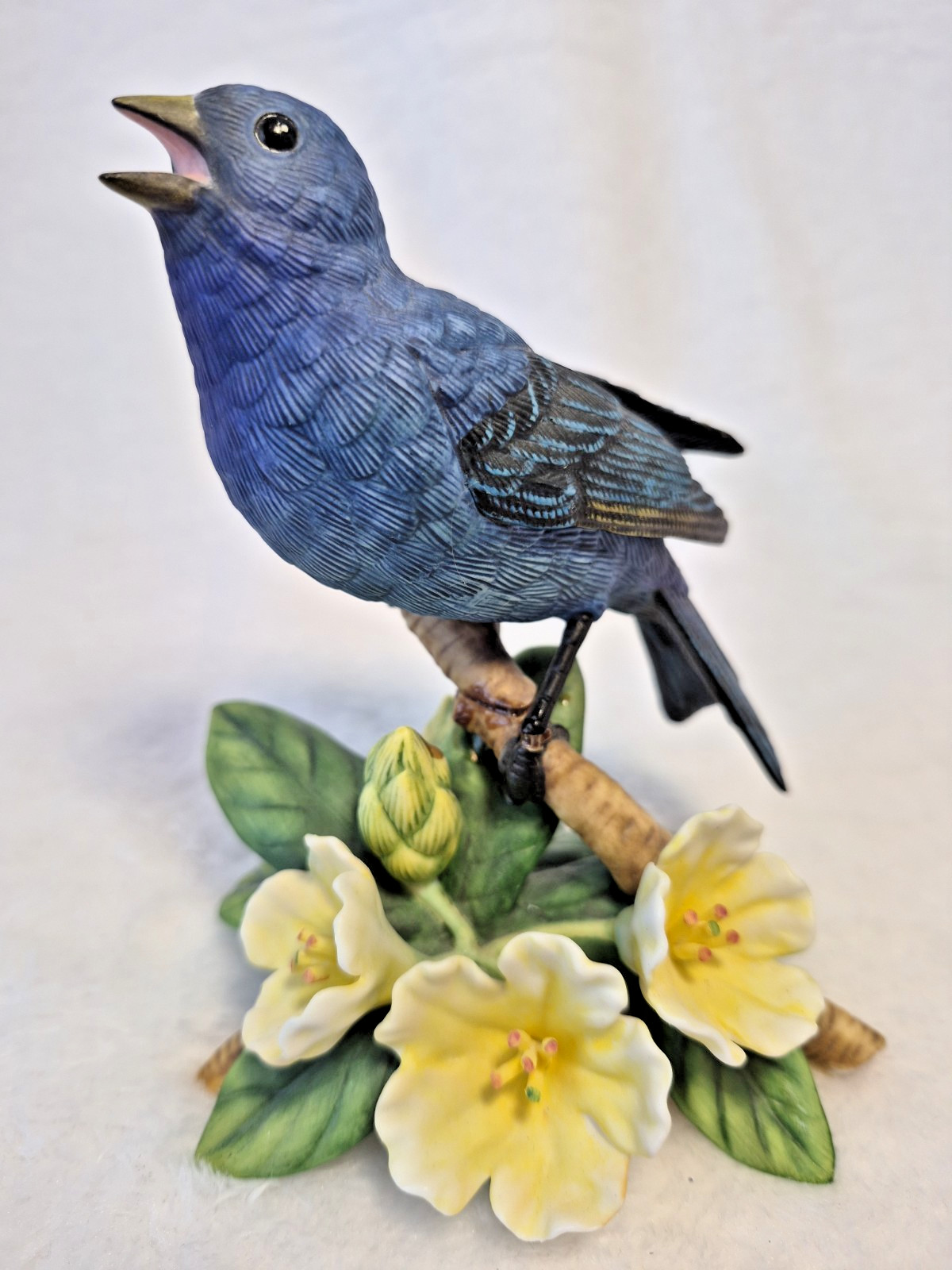 Lenox Indigo Bunting 1993 Garden Bird Collection -REPAIRED and DAMAGE SEE PHOTOS