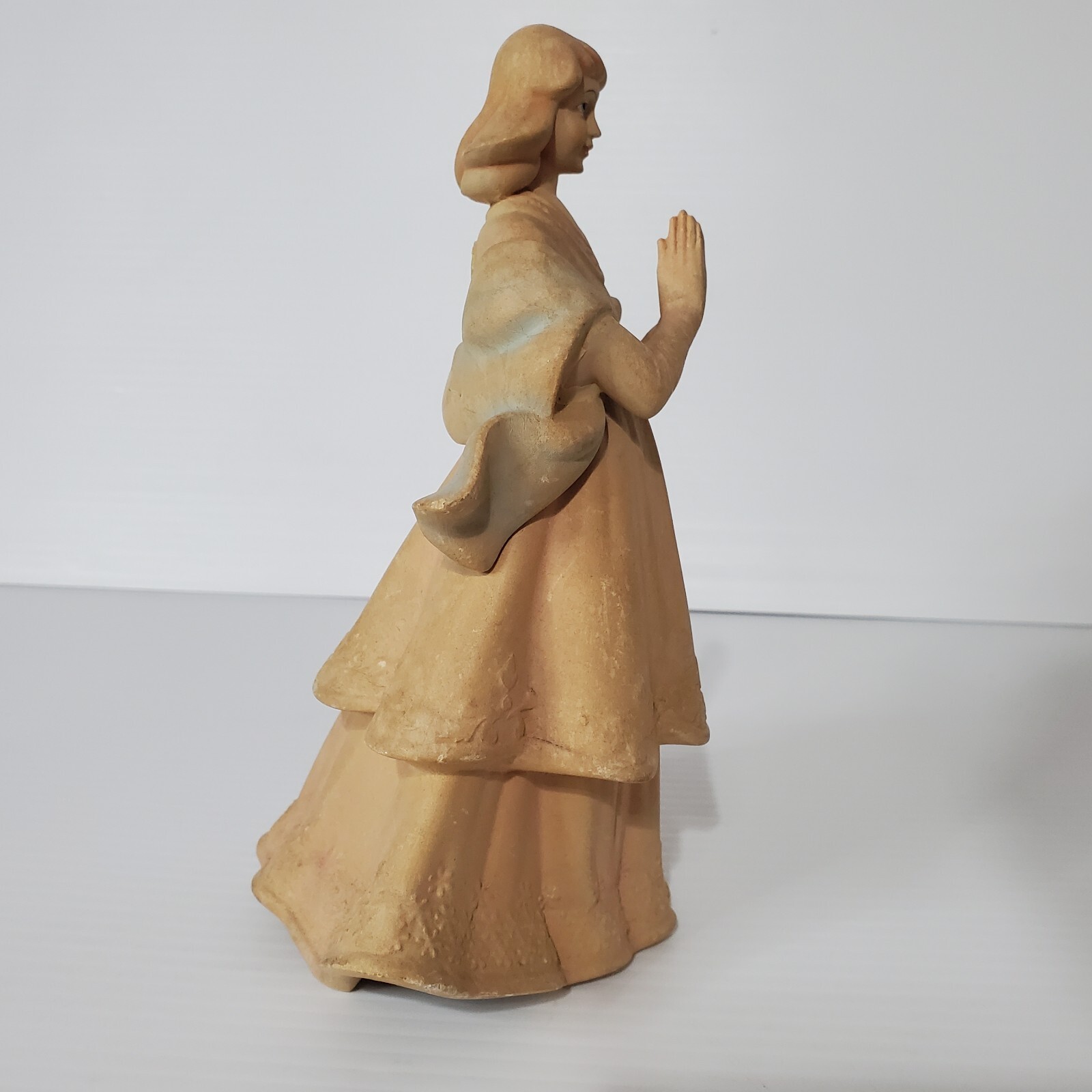 Vintage Figurine Guardian Angle Praying Women Girl Sculpture Decor