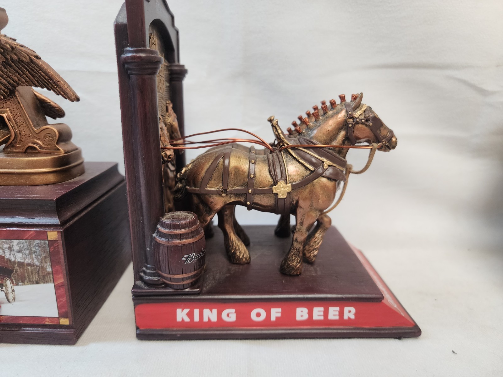 Budweiser Cold Cast Bronze Bookend Collection- 2015 Bradford Exchange