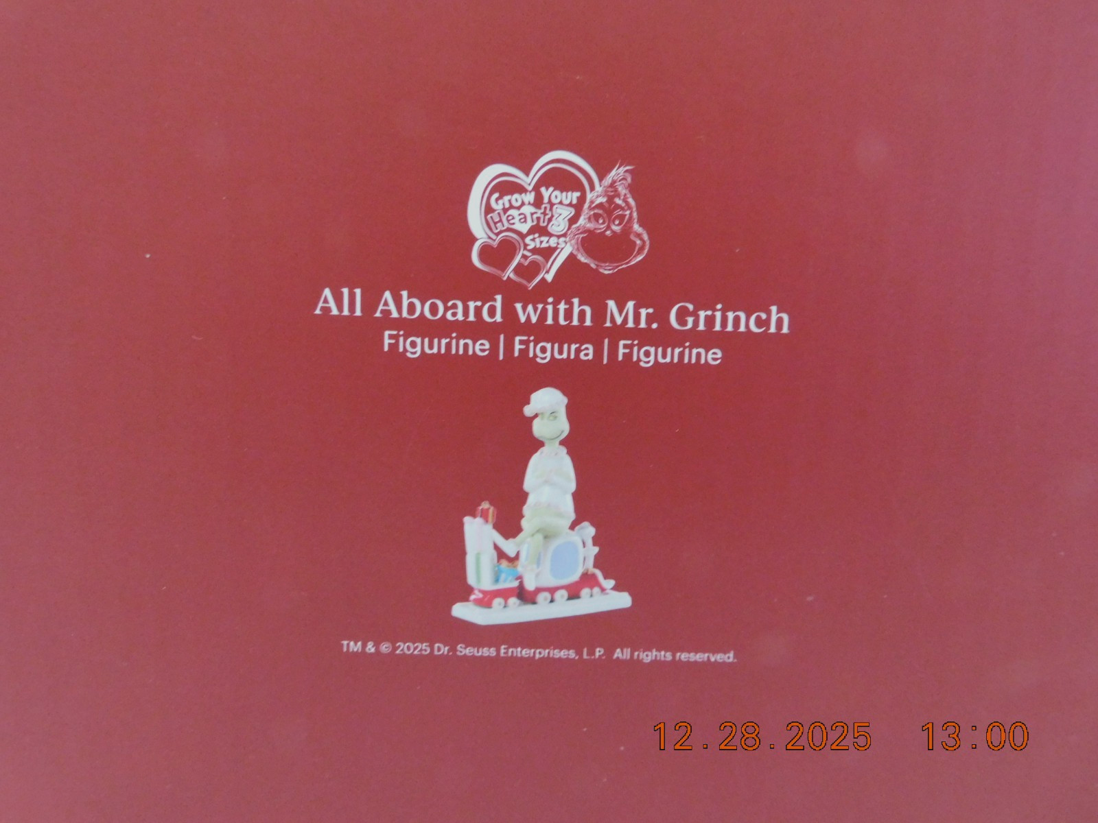 NIB 2025 Luxurious Lenox Dr. Seuss Christmas All Aboard with Mr. Grinch Train