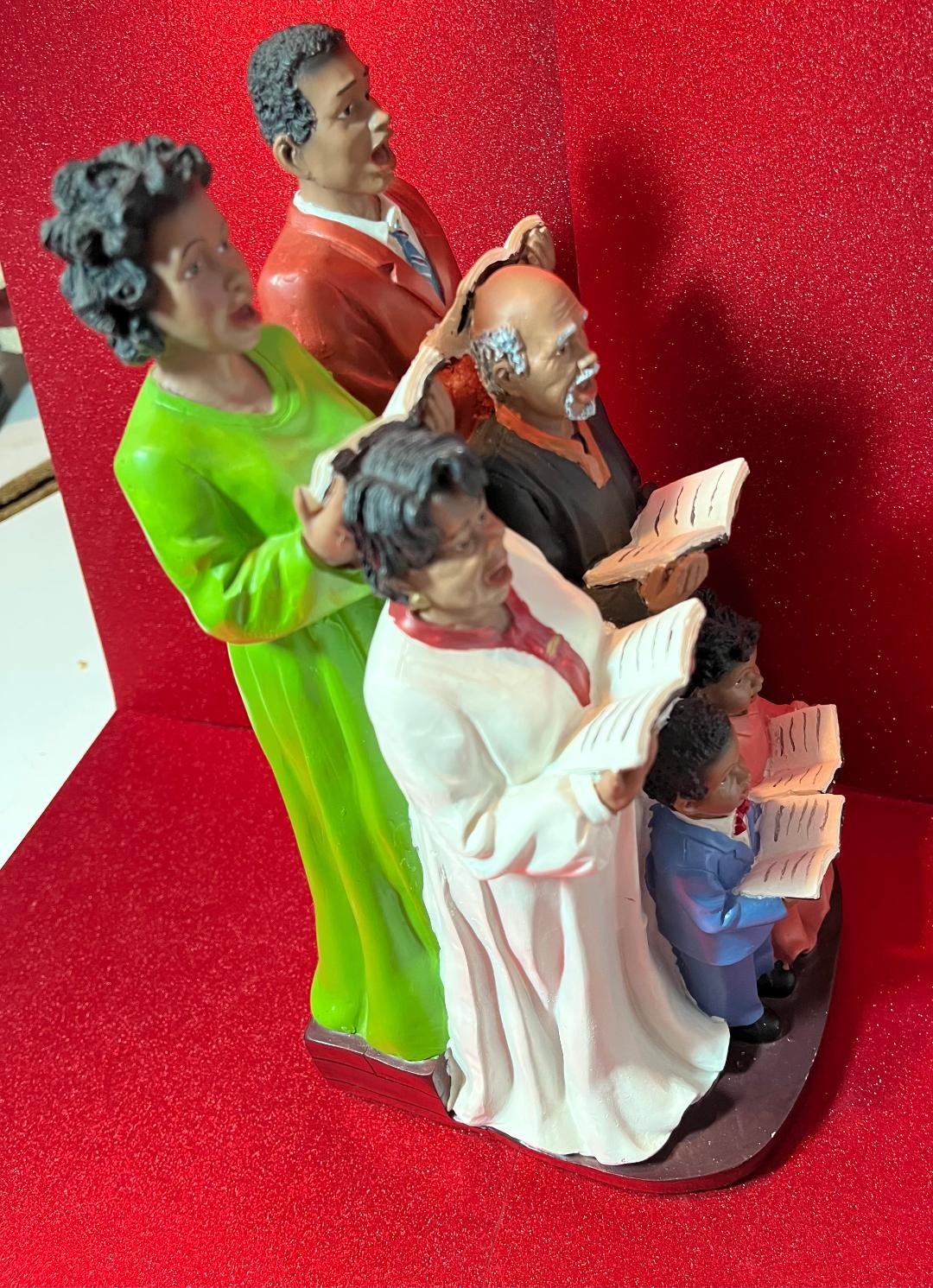 VTG 10″ AFRICAN AMERICAN CHURCH CHOIR FIGURINES