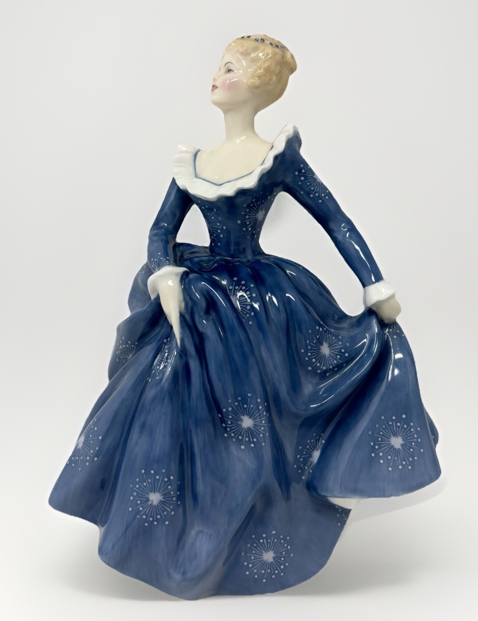 Royal Doulton Fragrance Blue Dress Lady Figurine HN2334 Bone China LTD ED 1965