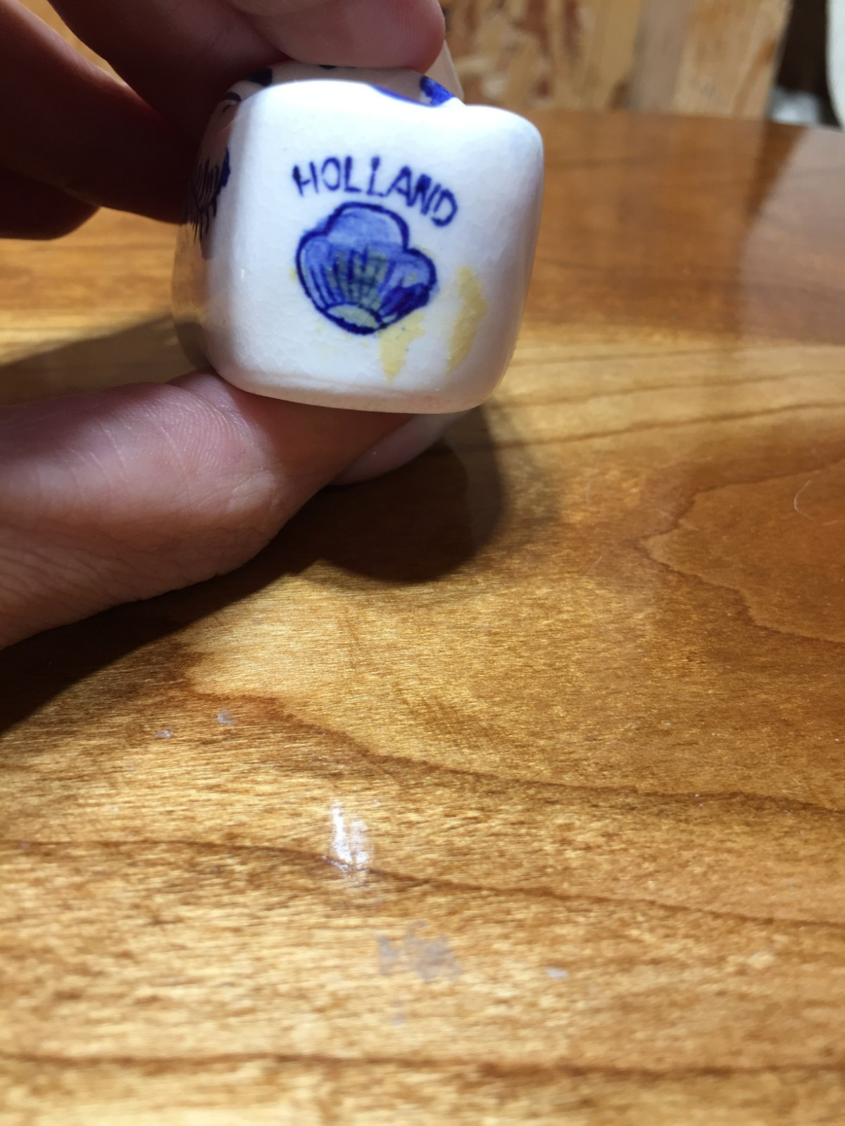 VTG Hand-Painted Delft Blue Porcelain Decorative Clog Holland 3.25″