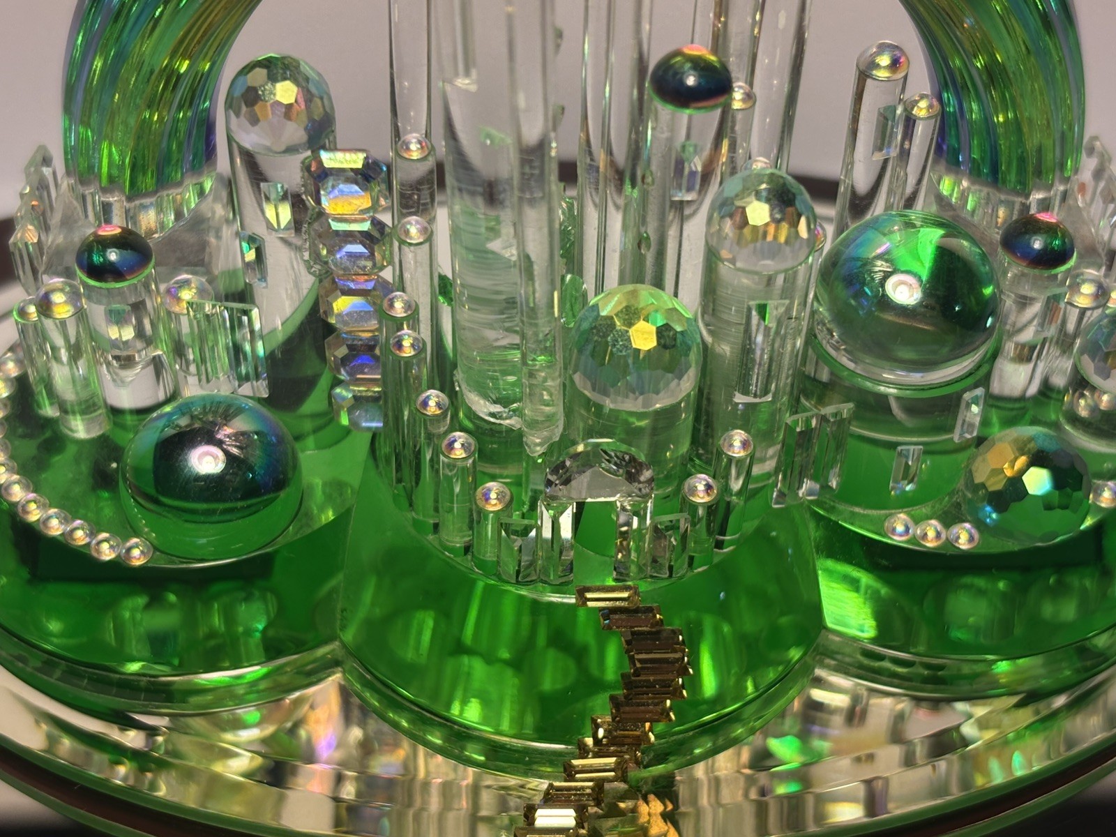 Rare Wizard of Oz “The Emerald City” Glass Sculpture by Crystallite Limited