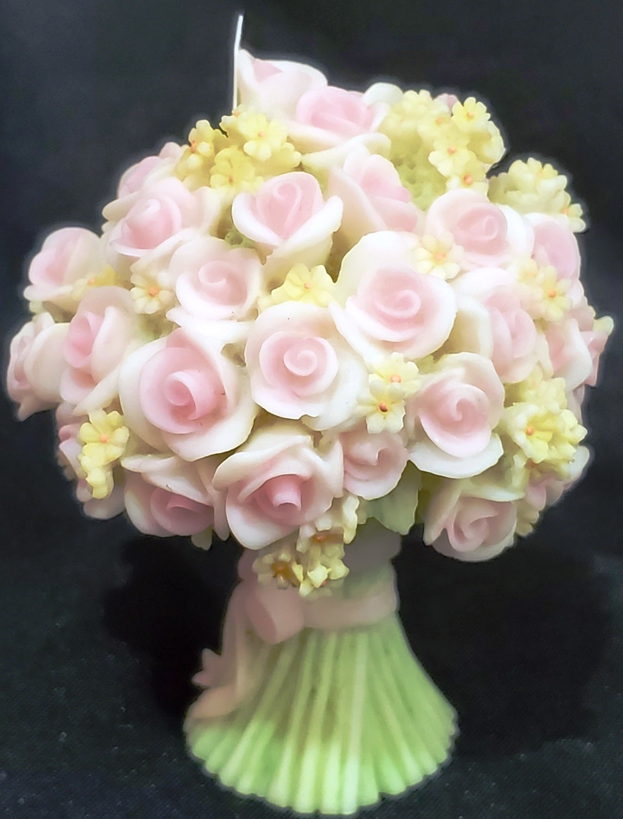 Seraphim Roses THANK YOU BOUQUET pink flower figure Heaven on Earth 84391 3.7″hi