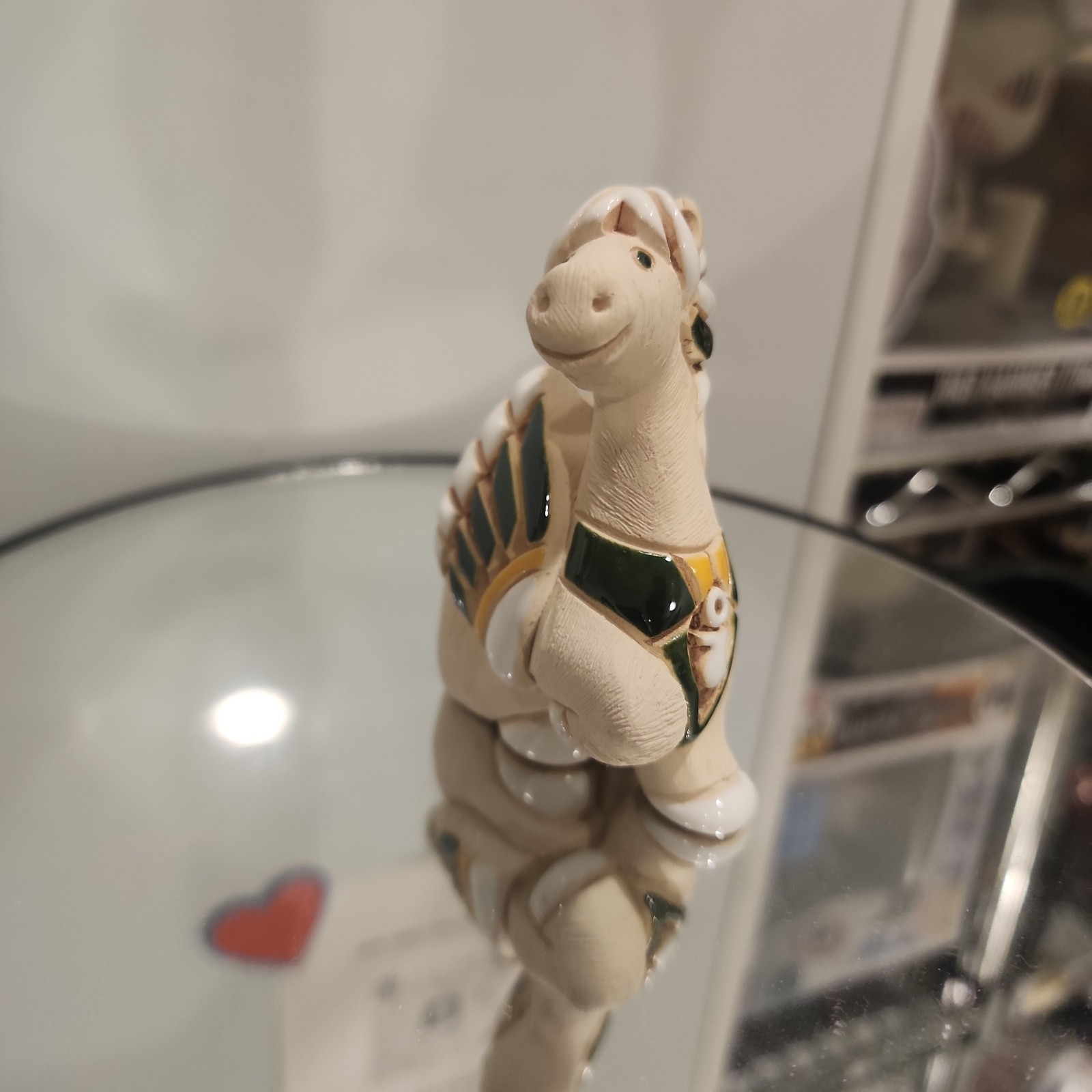 Vintage Artesanía Rinconada Pegasus Figurine – Signed Uruguay Ceramic Folk Art