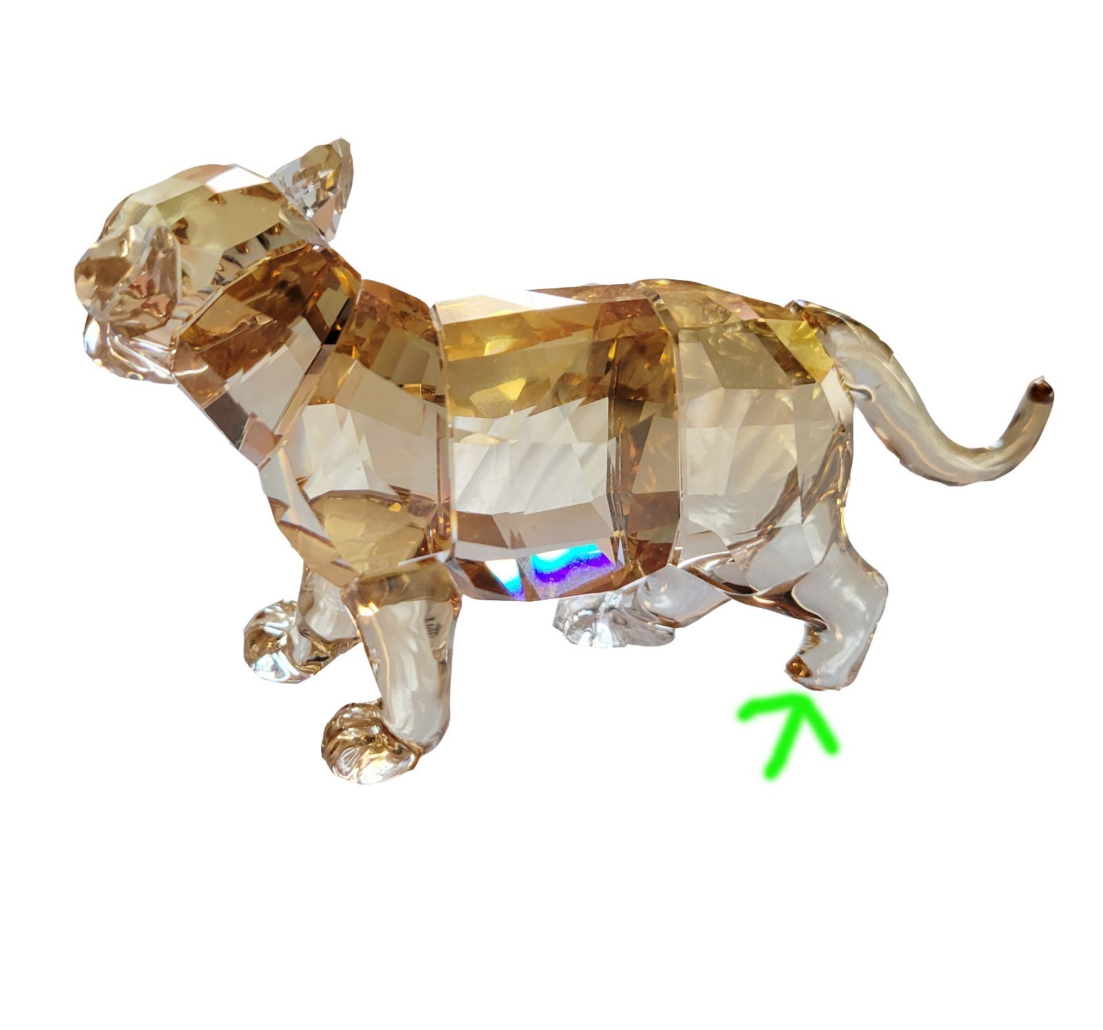 Artist Signed ! Swarovski SCS Annual Ed. 2010 TIGER Jung Cub Standing FLAW Rare