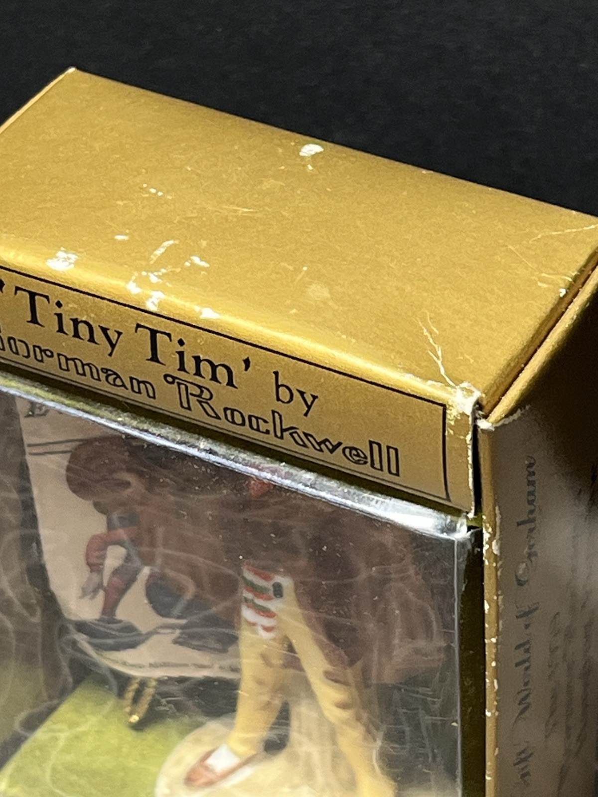 1979 Norman Rockwell Tiny Tim Hanging Figurine Ornament Gorham w/ Box Vintage