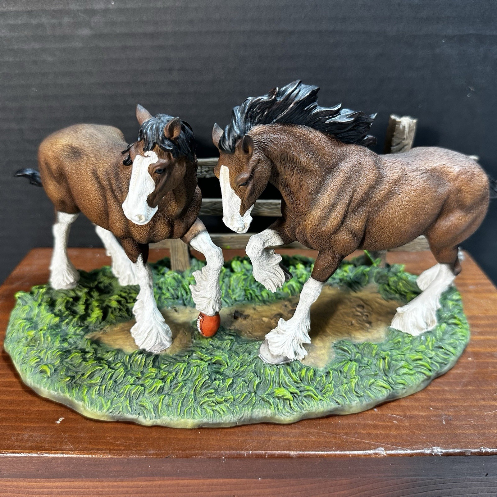 Vintage Clydesdale Anheuser Busch “Football” Figurine CLYD3 #6001 (1997)