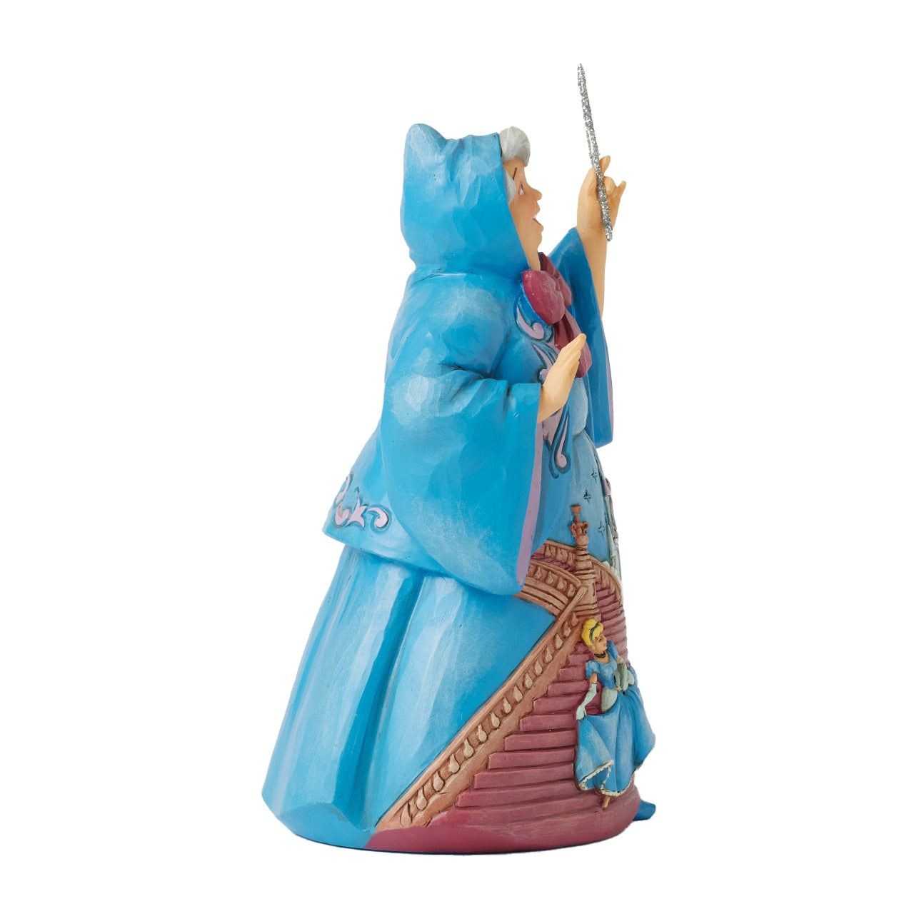 Jim Shore Disney Traditions Fairy Godmother W Wand in Blue Robe Figurine 6016898