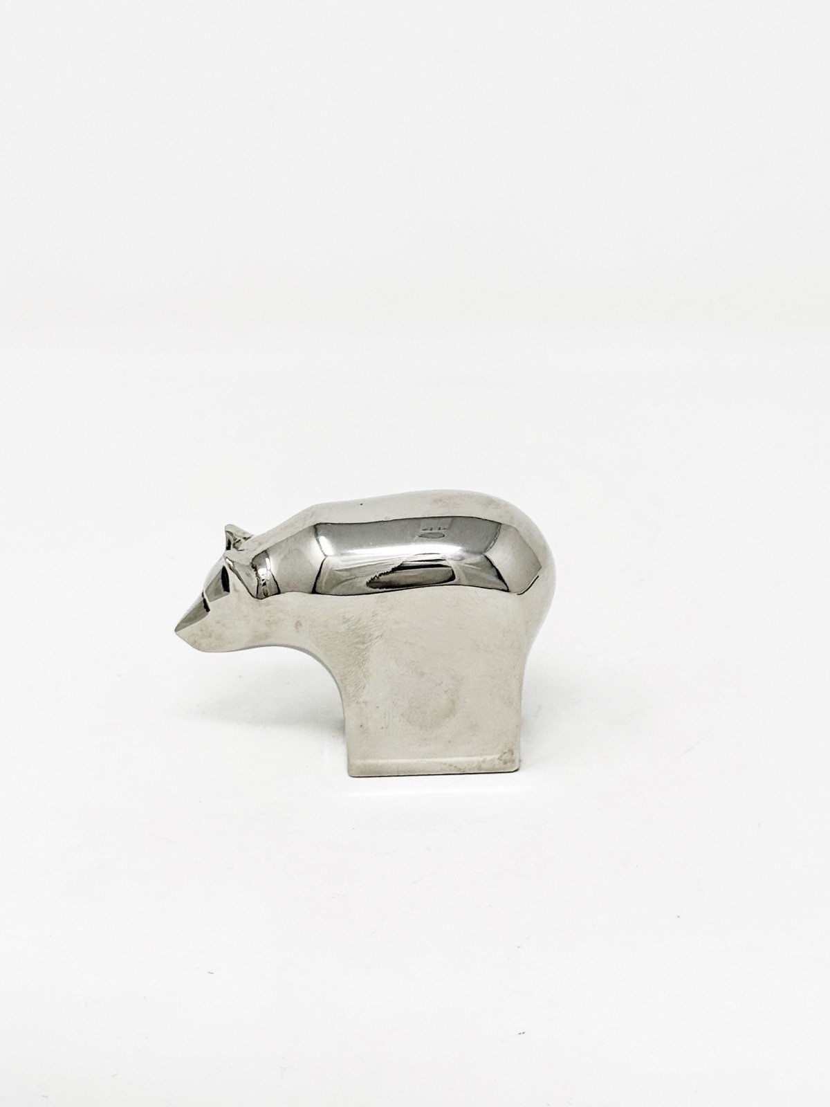 Dansk Designs Silver Plated Brown Bear Paperweight Figurine Design Gunnar Cyren