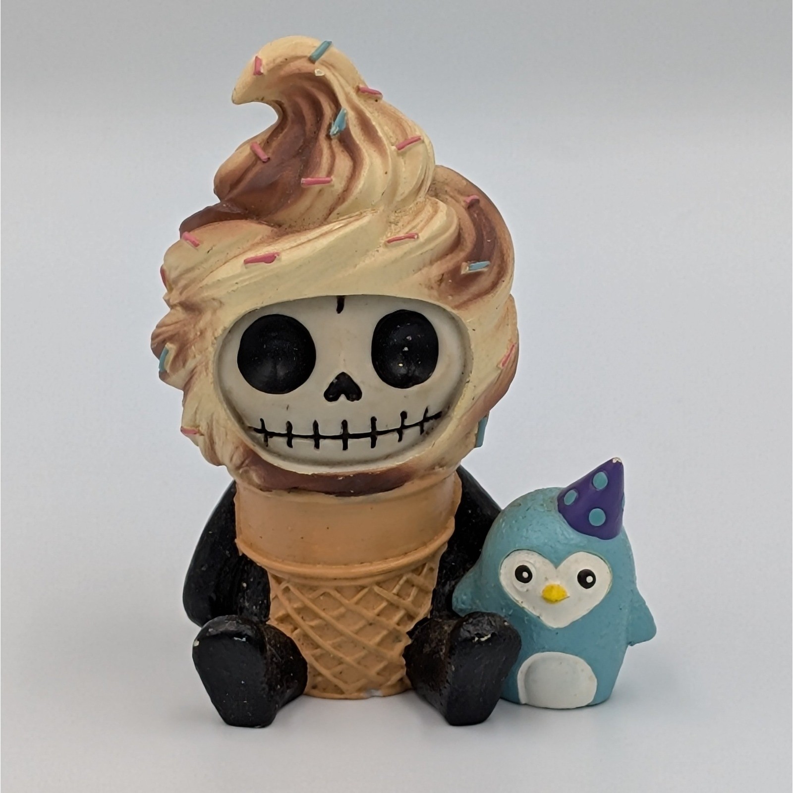Furrybones Softo Skeleton Ice Cream Cone Figurine Penguin Summit 2020 Resin 3″