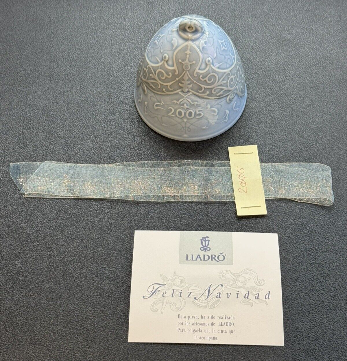 ✅ Lladró 8159; 2005 X-mas Bell; Porcelain Sculpted Bell; MINT In Original Box