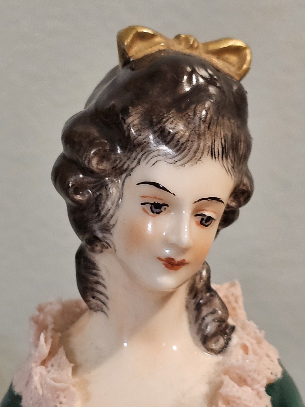 Volkstedt Musicians Trio Porcelain Lace Group Figurine Signed 10”L x 8.25”H