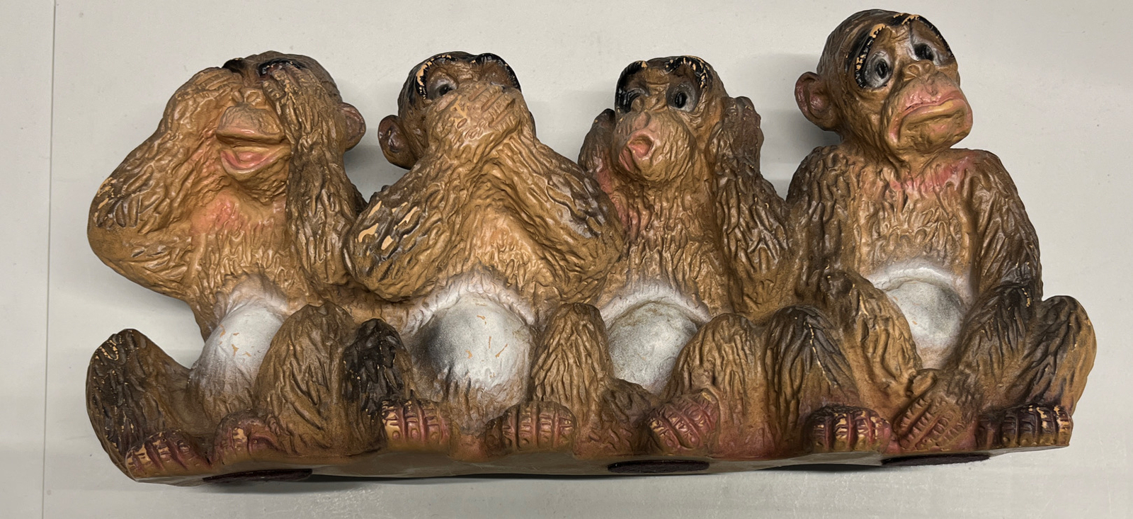Universal Statuary Corp 1969 Monkeys Of Wisdom Speak See Hear No Evil Vintage