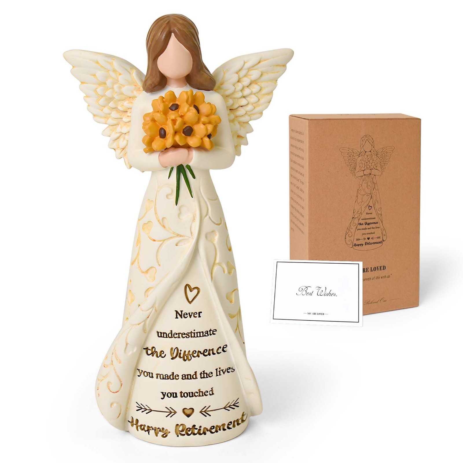 Retirement Gift for Woman, 7” Angel Figurine for Retirement Party Decorations…