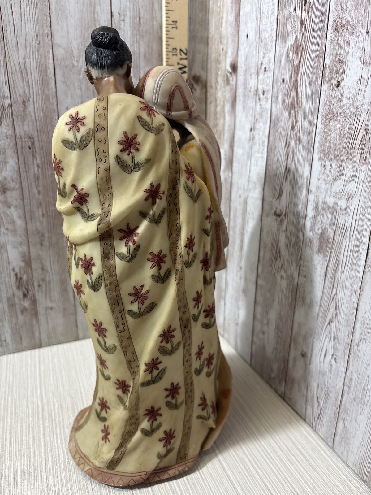 African American Family 13” Figure Mother Father Baby HandPaint FREE SHIP *Read