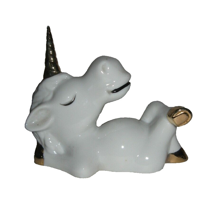 VTG Unicorn Figurine Aldon Joan Berg Victor Thinking of You Heart 1981 Taiwan