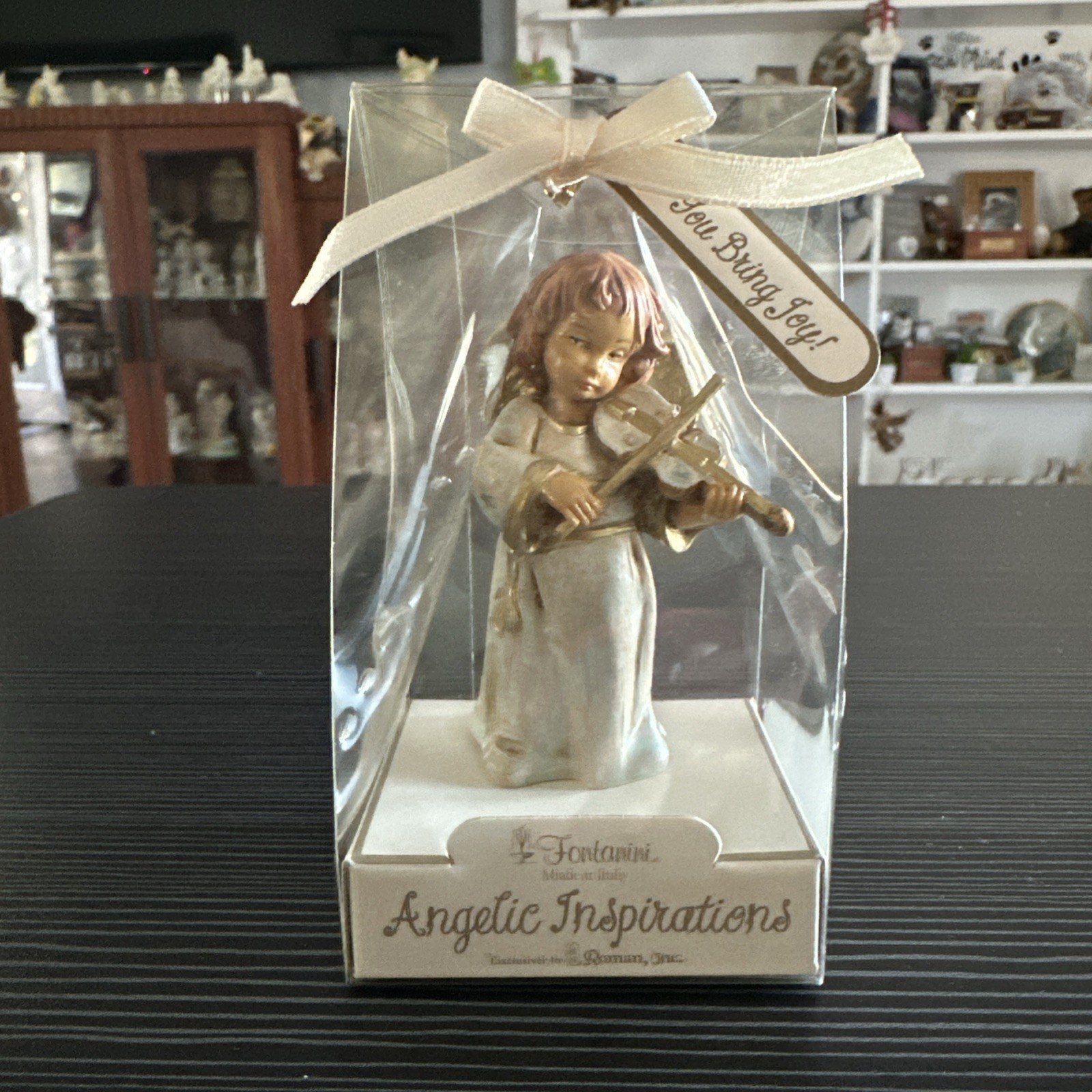 VTG Fontanini Angel Playing Violin 65558 Angelic Inspirations Italy 2001 Figure