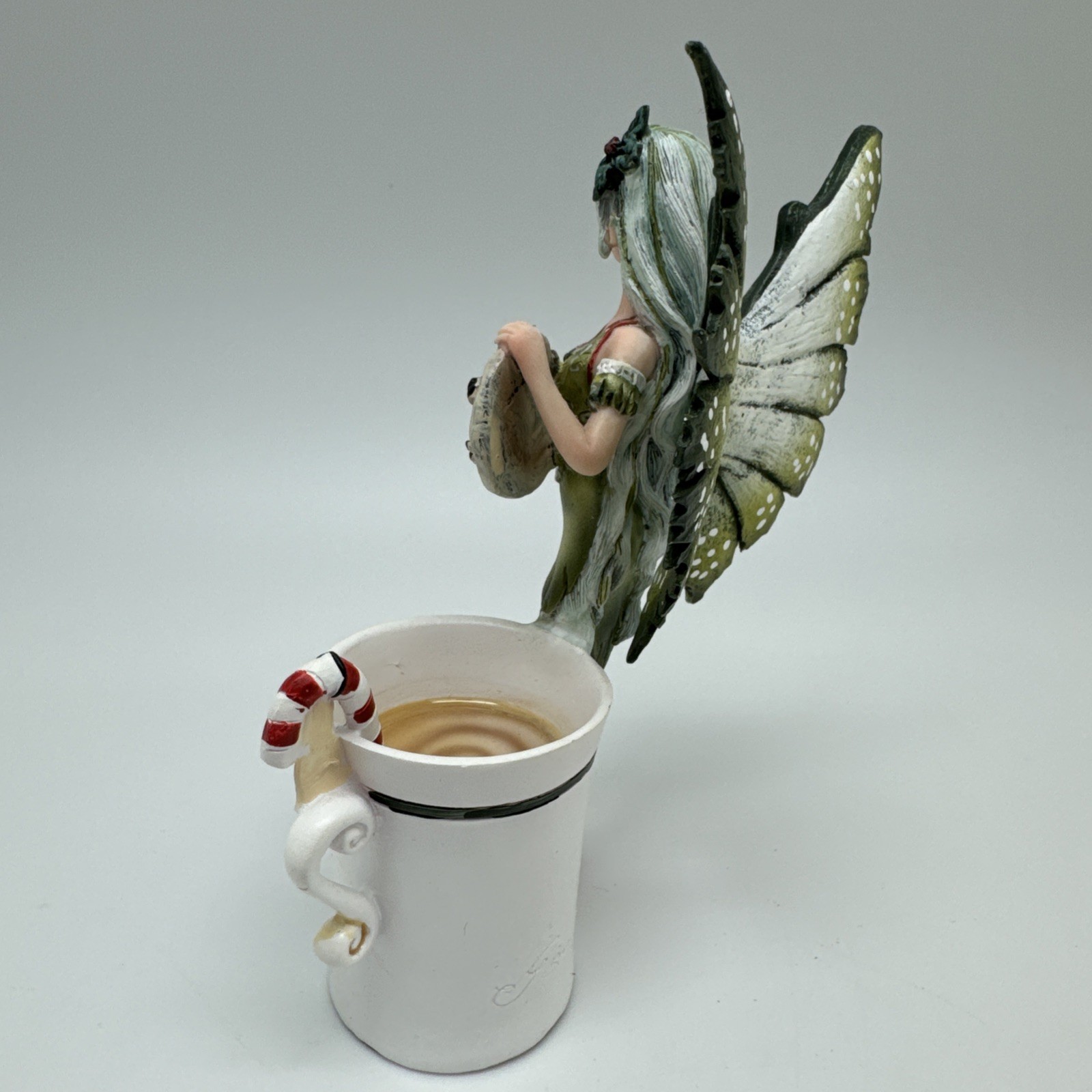 Pacific Giftware Amy Brown Chrismas Cup Fairy Dragon Fantasy Art Figurine 5.75