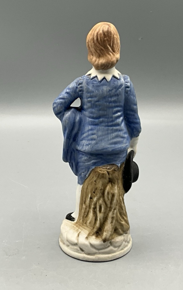 Vintage Blue Boy Figurine Hairline crack in Wrist see photos
