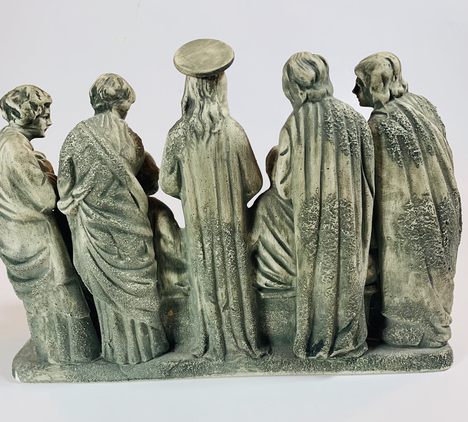 Napcoware Last Supper MCM Gray Green Jesus Disciples Religious Christian Vtg