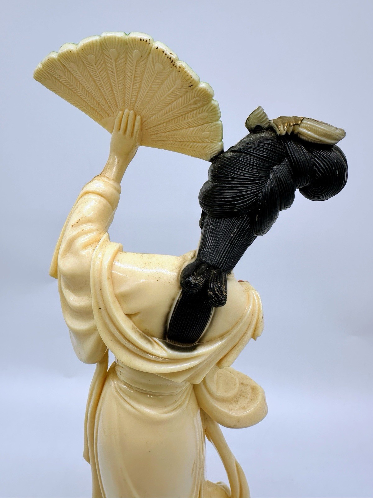 Vintage Vita Hong Kong Geisha Girl Asian Woman Celluloid Figurine Statue Painted