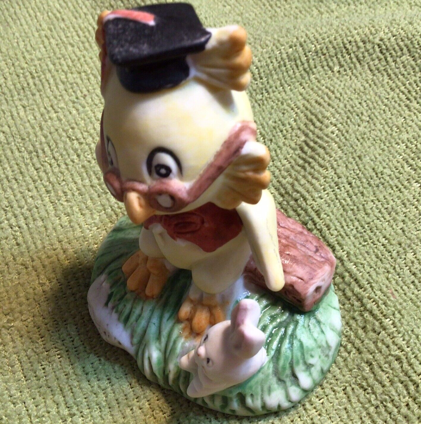 Vintage WISE OLD Owl Figurine with rabbit UCGC Midcentury Modern