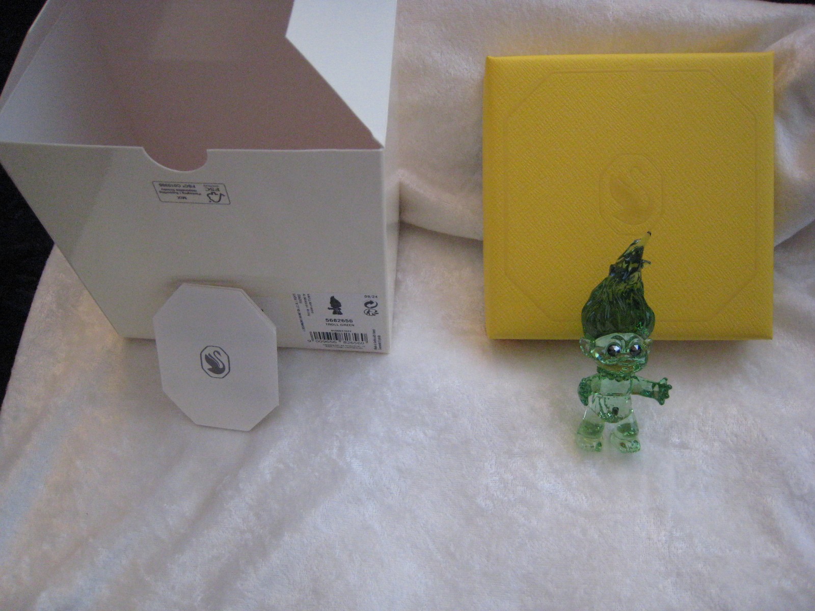 Swarovski/DreamWorks Color Green Crystal Figurine “Good Luck Troll ” 2024 MIB