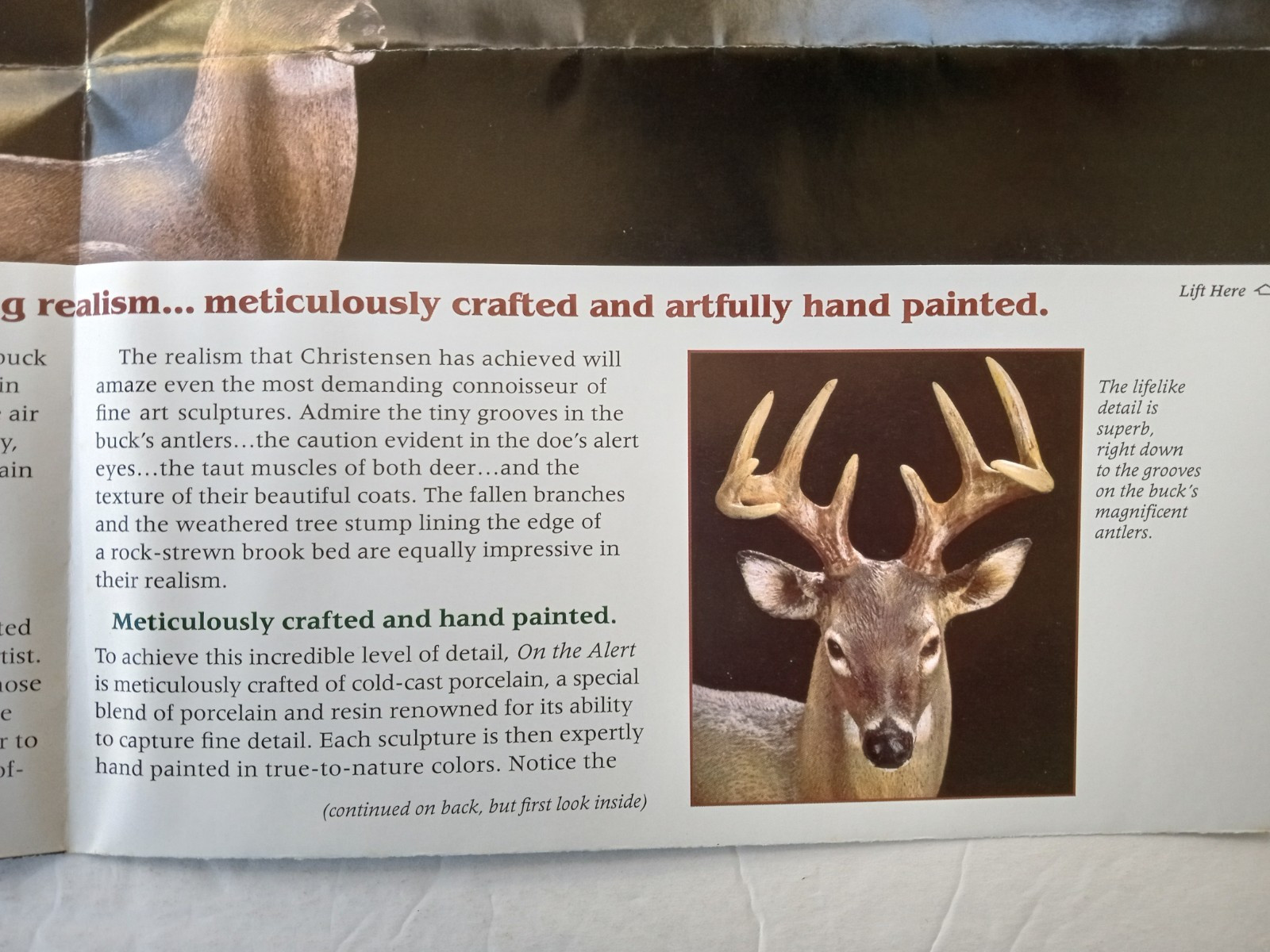 Danbury Mint ON THE ALERT Whitetail Deer Miller & Christensen PAPER BROCHURE