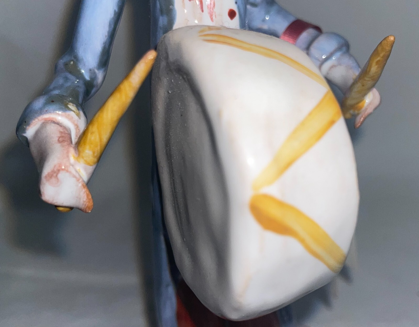 SCAT Ceramica Di Poli Cesare Clown 8.5″ In Italian Happy Drumming Signed W/ Tag