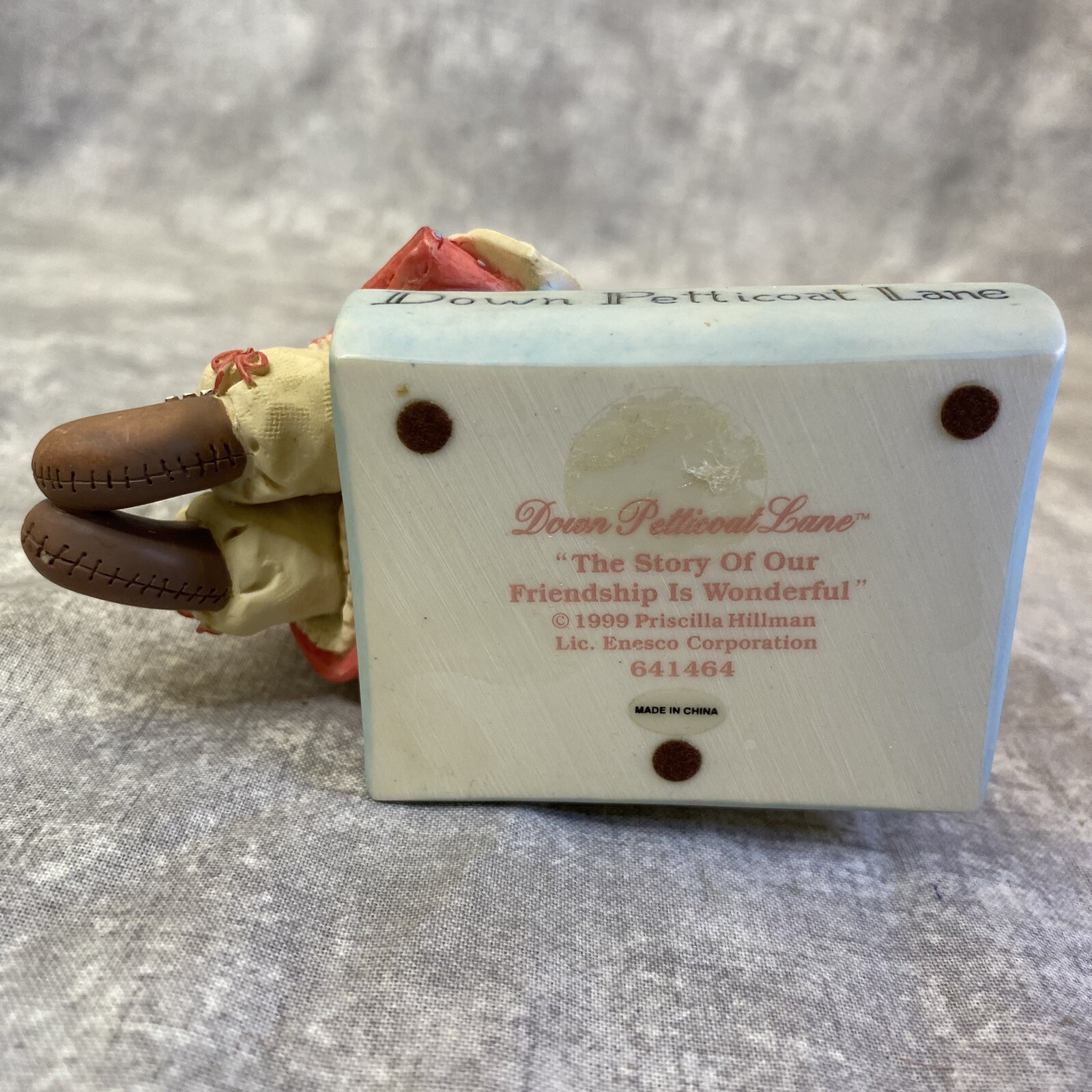 1999 Enesco Down Petticoat Lane THE STORY OF OUR FRIENDSHIP… Priscilla Hillman