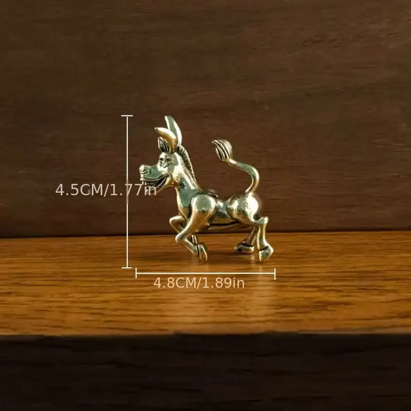 Mini Brass Shrek Inspired Donkey Figurine