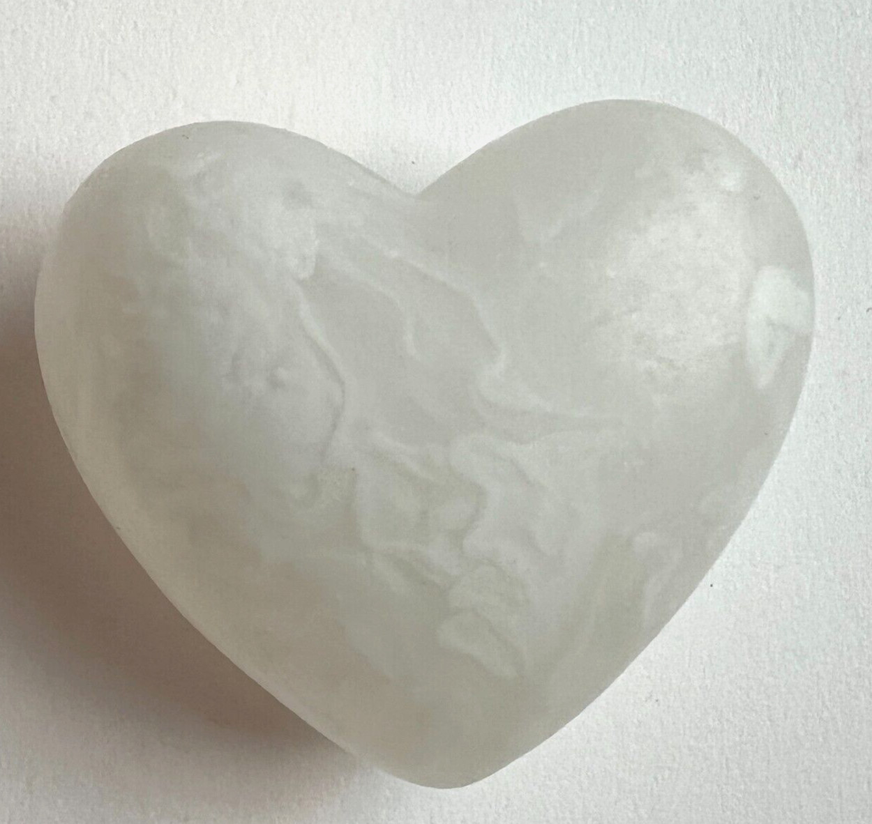 Ganz Healing Heart Stone WHITE “Clarity Encourages Positivity & Faith” 1 1/4″