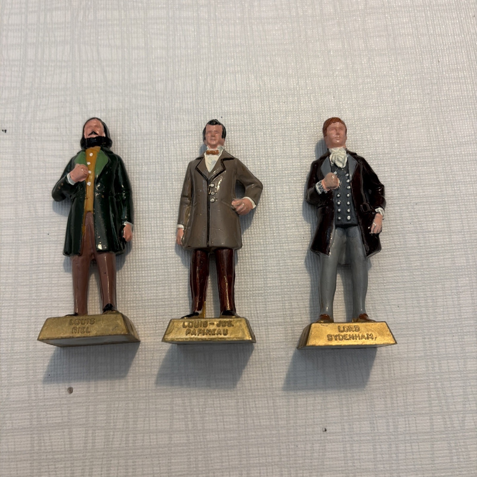 3 Vintage 1960’s Lipton Tea MARX Famous Canadians Premiums Figures