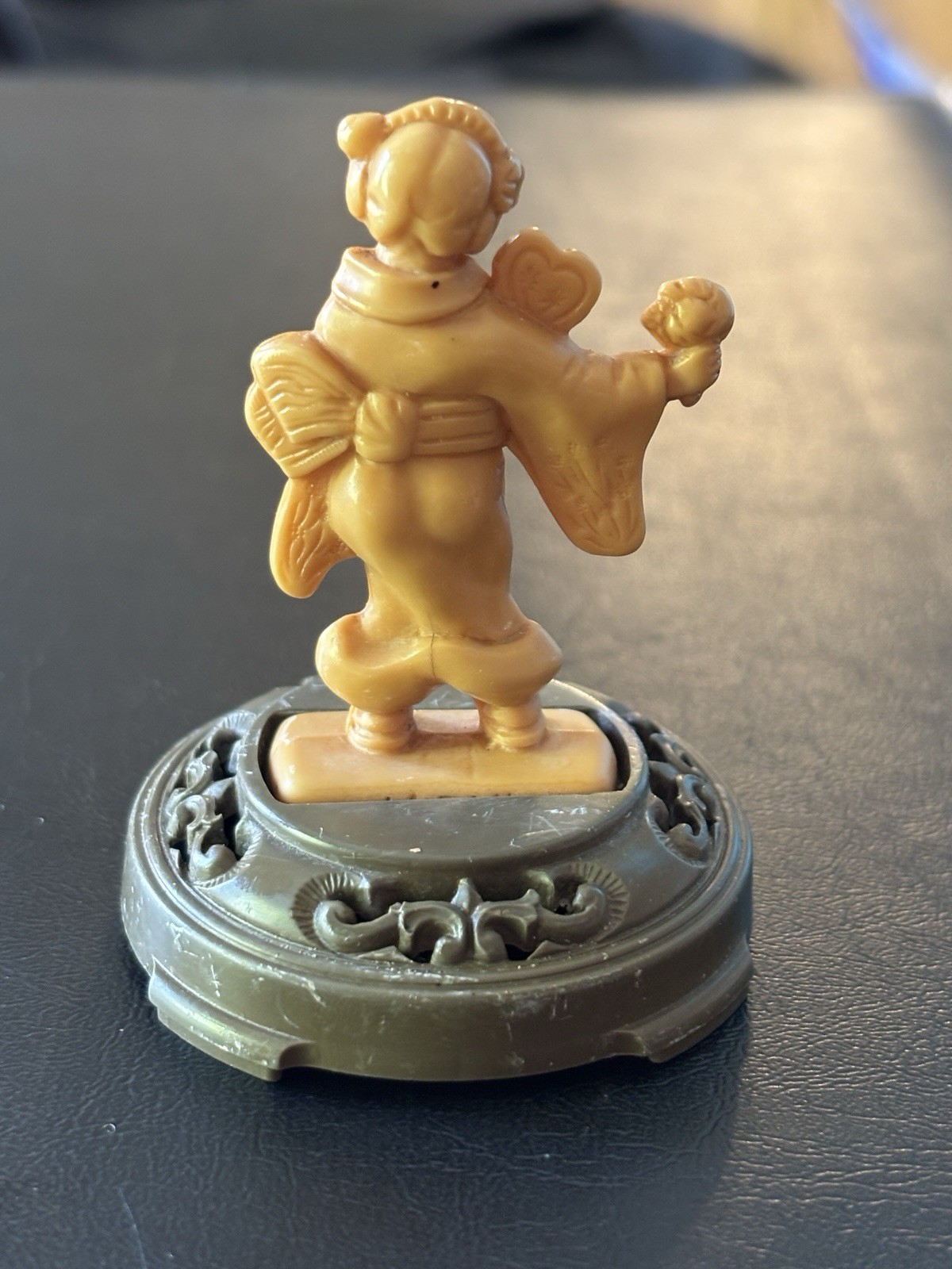 Vintage Japanese Geisha Girl Figurine On Ornate Base Art Reproduction Asian 2”