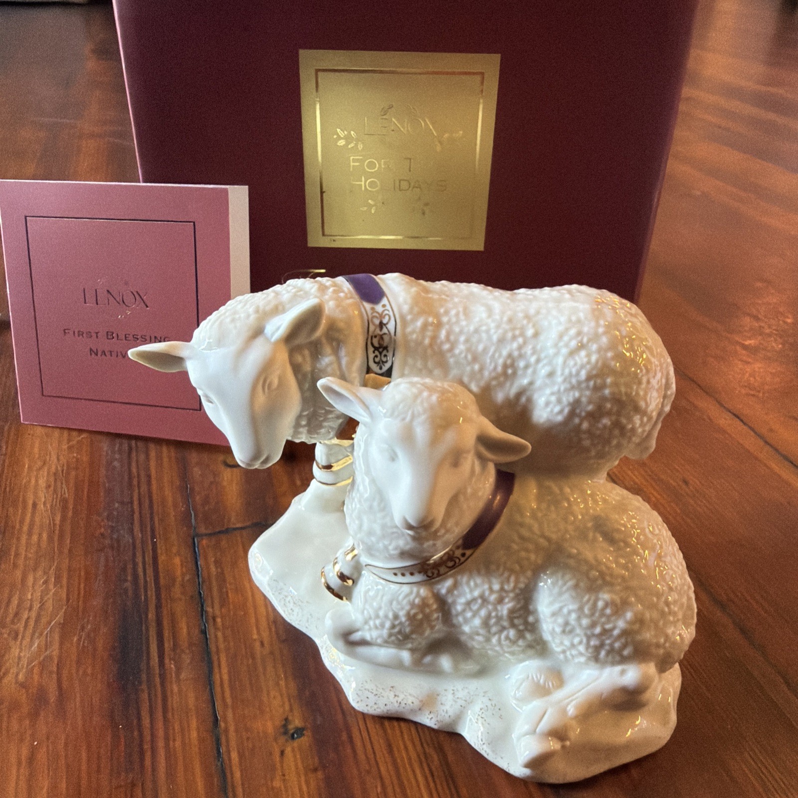 Lenox NATIVITY First Blessing Pair of Sheep BRAND NEW IN BOX