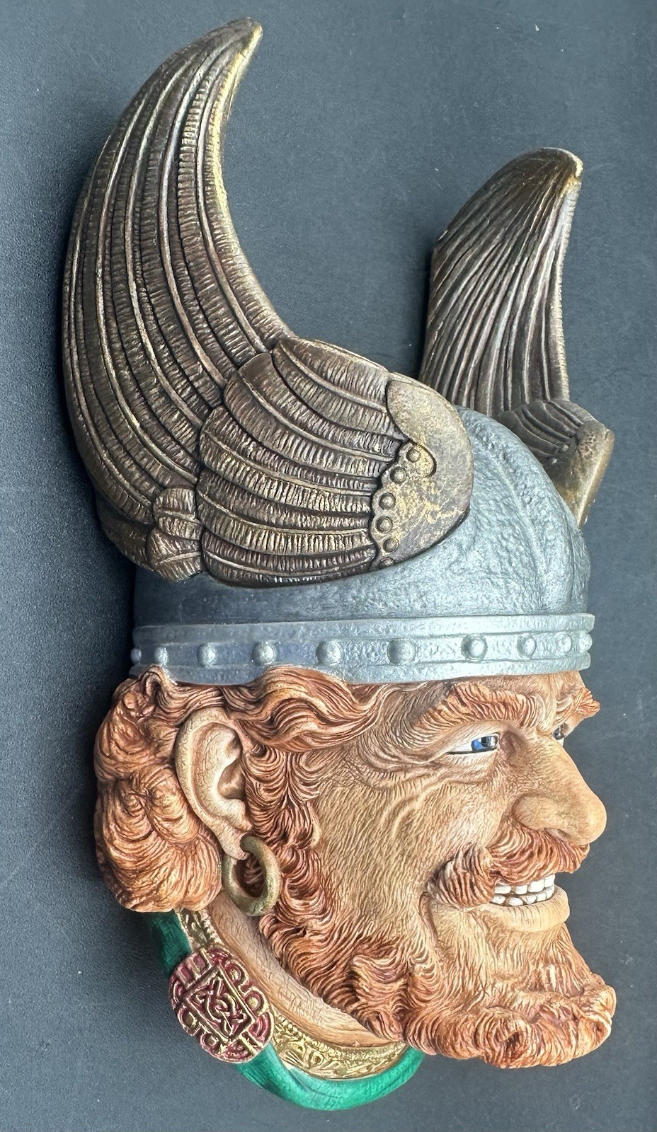 Bossons Rolf Viking Duchy of Normandy 1991 England Chalkware Head Wall Plaque