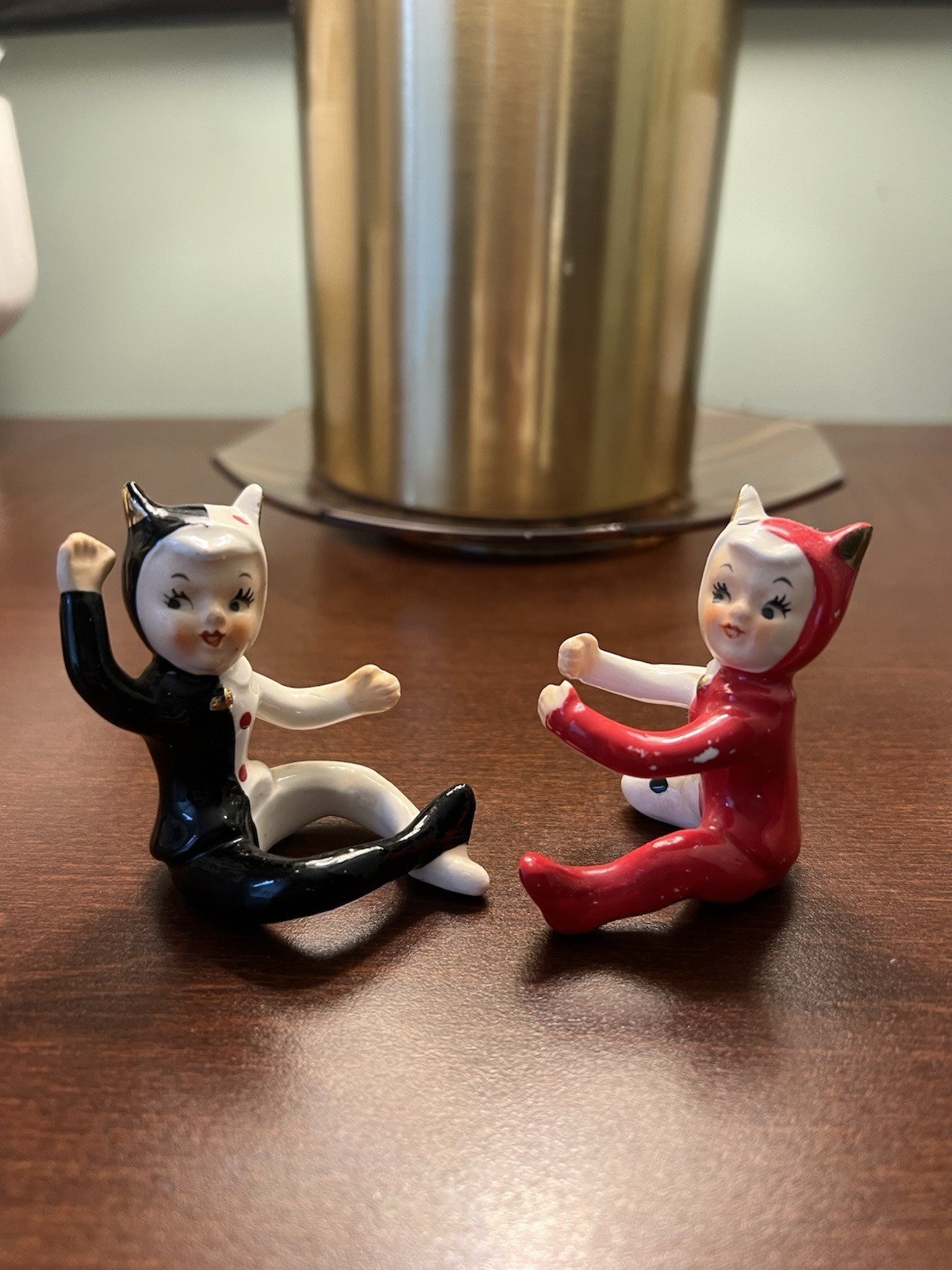 RARE Vintage 50s Cheeky Devil Candle Huggers Japan. See photos for condition
