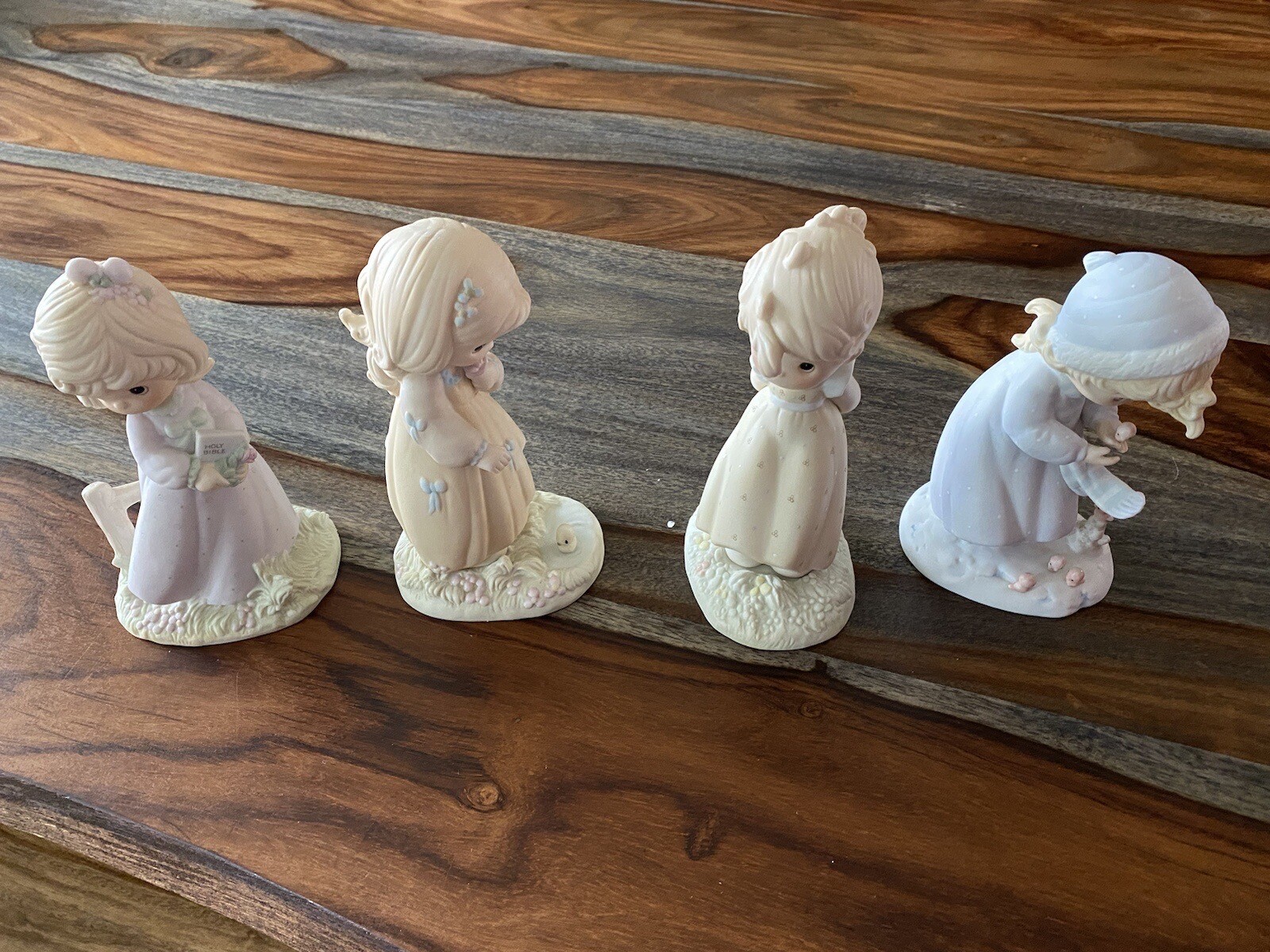 Precious Moments Four Seasons Series Figurines, Complete 4pc Set w/ Boxes, COAs