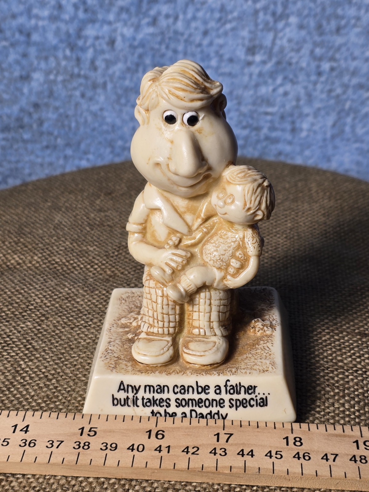 VTG Russ Berrie & Co. #713 Father Holding A Child “ Any Man Can Be A Father