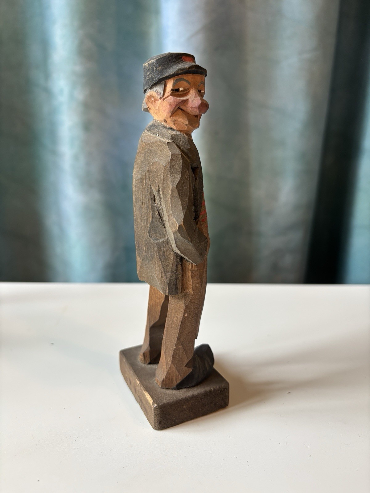 Vintage Carl Johan Trygg Hand Carved Sculpture Beautiful Details 6 in