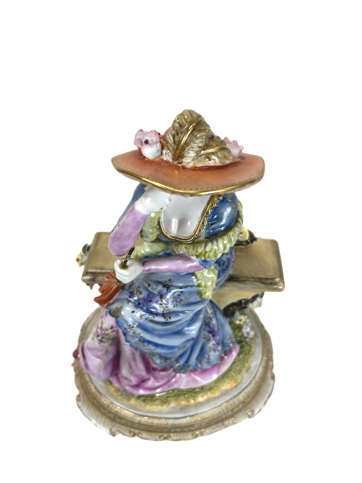 Vintage Carl Scheidig Grafenthal GDR Dresden Style Porcelain Lady Figurine